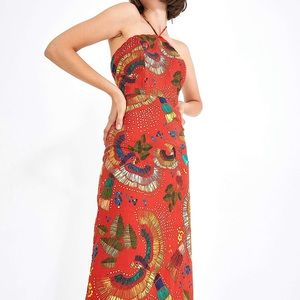 STUNNING NEW Farm Rio Carnaval Midi Halter